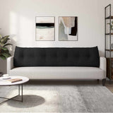 Back Pillow Black 200 x 24 x 50 cm Fabric 42014588