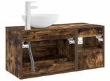 Bathroom Furniture Set 2 pcs Smoked Oak Engineered Wood 3403868