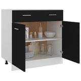 Drawer Bottom Cabinet Black Engineered wood Medium 801237