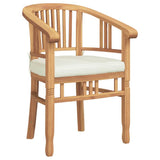 Chair with Cushion 2 pcs Brown 63 x 58 x 89 cm Solid Teak Wood 42008384