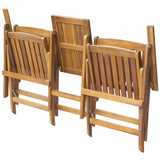 Folding Garden Bench Brown Solid acacia wood Medium Foldable 42654