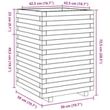 Garden Planter 50x50x72.5 cm Solid Wood Douglas 3282577