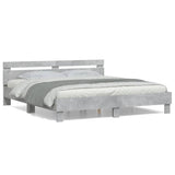 Bed Frame without Mattress Concrete Grey 160x200 cm 3207409