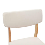 Dining Chairs 2 pcs Natural 48 x 49 x 95 cm Solid Rubber Wood 42020476