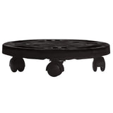 Plant Trolleys with Wheels 2 pcs Diameter 30 cm Black 170 kg 3143915