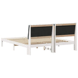 Bed Frame with Upholstered Headboard White 180 x 200 cm 3394387