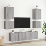 TV Wall Cabinets 2 pcs Grey Sonoma 40.5x30x40 cm Engineered Wood 836907