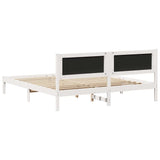 Bed Frame Light Grey 200 x 200 cm Solid Pine Wood 3394232