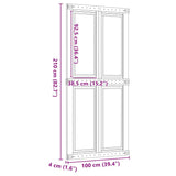 Barn Door CORONA 100x210 cm Solid Wood Pine 4103418