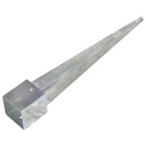 Ground Spikes 6 pcs Silver 12x12x89 cm Galvanised Steel 145426