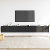 3 Piece TV Cabinet Set Black Engineered Wood 3114471