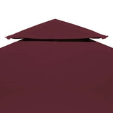2-Tier Gazebo Top Cover 310 g/m 4x3 m Bordeaux 44761