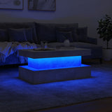 Coffee Table with LED Lights Concrete Grey 90x50x40 cm 839850
