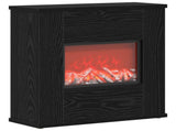 Electric Fireplace Black Oak 47 x 18 x 48 cm Engineered wood 8021064