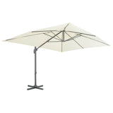 Cantilever Garden Parasol with Aluminium Pole 400x300 cm Sand 44633