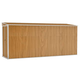 Garden Shed Wood Look Brown Galvanised steel Large Garden Shed 316232