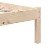 Bed Frame Natural Pine Solid Pine Wood Single Simplistic 3101183