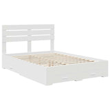 Bed Frame with Drawer with Headboard Manual Engineered Wood 3411622