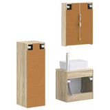 Bathroom Furniture Set 4 pcs Sonoma Oak 3407449