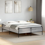 Bed Frame without Mattress Grey Sonoma 140x200 cm 3279800