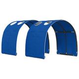 Bed with Tunnel 4 pcs White and Blue Engineered Wood 3423547