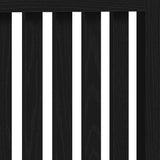 Radiator Cover Black Oak 112 x 19 x 81.5 cm Engineered Wood 884113