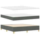 Box Spring Bed with Headboard Dark grey 180 x 200 cm Fabric 3339715