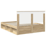 Bed Frame Sonoma Oak 150 x 200 cm Solid Pine Wood 3410994