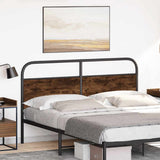 Replace Headboard Smoked Oak 150 cm Steel and Engineered Wood 4100243