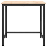 Table Natural 80 x 50 x 77 cm Engineered Wood and Steel 873790