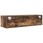 ZNTS TV Cabinet Smoked Oak 100x31x25.5 cm Engineered Wood 861480