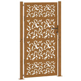 Garden Gate 100x200 cm Weathering Steel Leaf Design 4100968