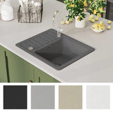 Granite Kitchen Sink Single Basin Grey 142953