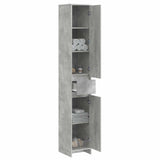 Bathroom Cabinet Concrete Grey 30 x 33 x 190 cm Engineered Wood 890755