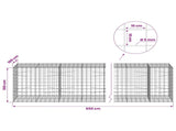 Gabion with 5 mm Wire and 10x10 cm Mesh 650x100x100 cm 3465319