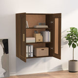 Wall Cabinet Brown Oak 69.5x32.5x90 cm Engineered Wood 817395