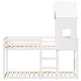 Bunk Bed without Mattress White 90x200 cm Solid Wood Pine 3281998