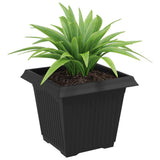 Square Flower Pot 24 pcs Black 20 x 20 x 16 cm Plastic 42020349