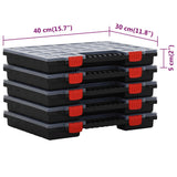 Assortment Boxes 5 pcs 40x30x5 cm Polypropylene 152096