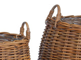 Planter Basket with Storage 2 pcs Brown Lacak Rattan 42020954
