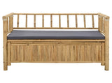 Garden Storage Bench 110 x 47 x 80 cm Bamboo Natural 42028077