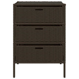 Garden Storage Cabinet Brown 55x59x80 cm Poly Rattan 365552