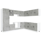 14 Piece Kitchen Cabinet Set Kalmar Concrete Grey Engineered Wood 3314975