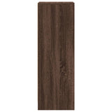 Sideboard with LED Brown Oak 42.5x34x100 cm Engineered Wood 852158