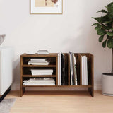 Record Cabinet Smoked Oak 78.5 x 35 x 45 cm Engineered Wood 891076