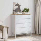 Chest of Drawers FLORO White Solid Wood Pine 374009