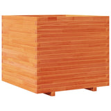 Garden Planter Wax Brown 80x80x72 cm Solid Wood Pine 3282626