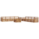 Outdoor Sofa Set 9 pcs Natural Solid Acacia Wood 3373209