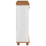 Wine Cabinet ASKIM White 57 x 37 x 114 cm Solid pine wood 4105444