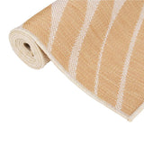 Outdoor Flatweave Rug 140x200 cm Leaf Pattern 340859